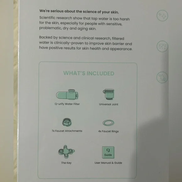 BNIB QURE Q-Urify Water Filter